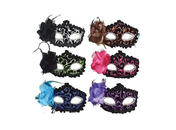 masque loup avec rose mix