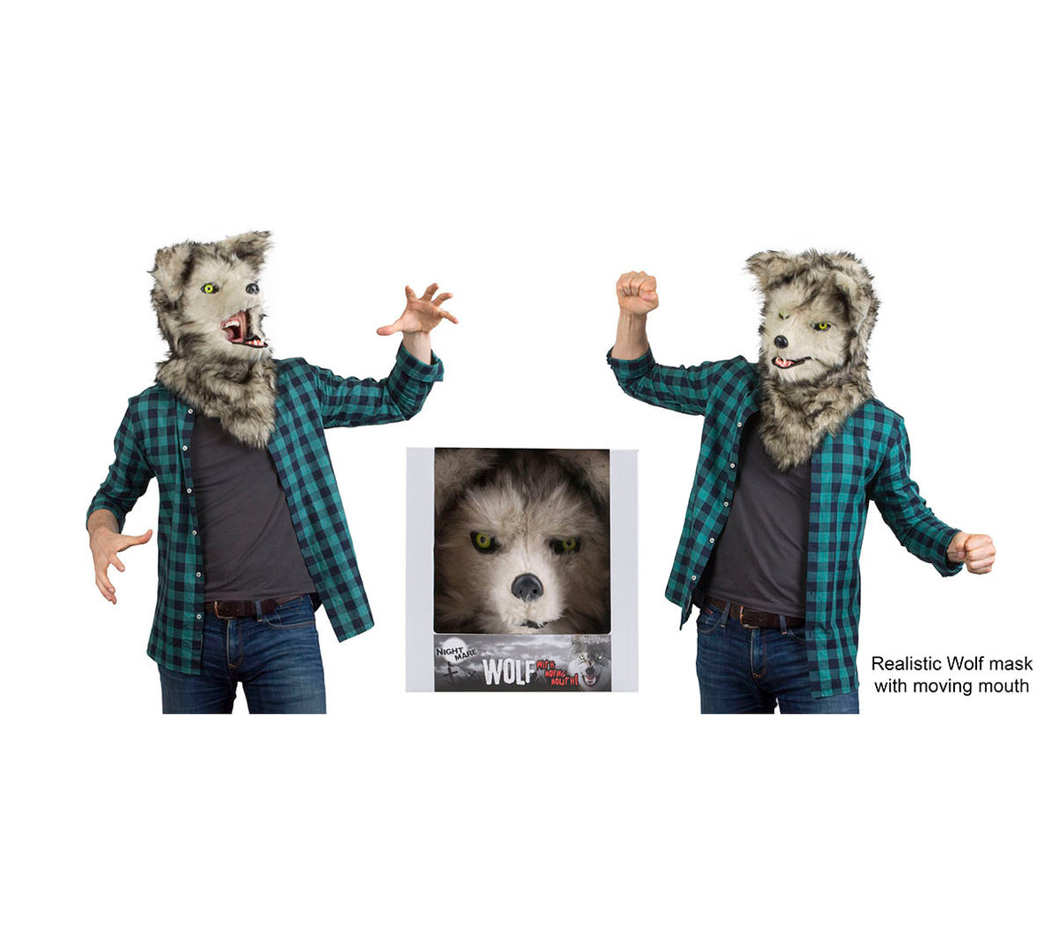 masque fourrure loup luxe