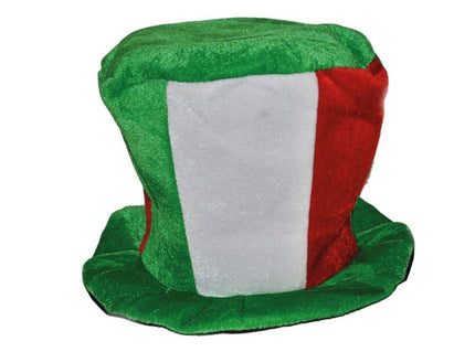 chapeau carnaval mousse italie vert blanc rouge adulte