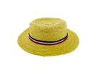 chapeau canotier avec ruban france adulte 32x8cm