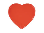 lot de 8 assiettes en carton coeur rouge 24x23cm