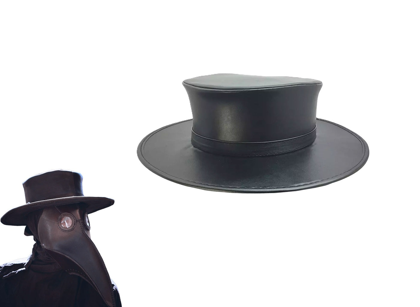 chapeau médecin de la peste noir adulte