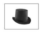 chapeau haut de forme velours noir 15cm