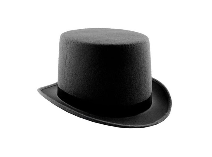 chapeau haut de forme feutrine noir 12cm