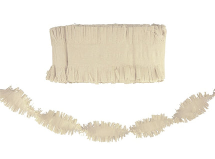 guirlande papier crépon blanc 10m