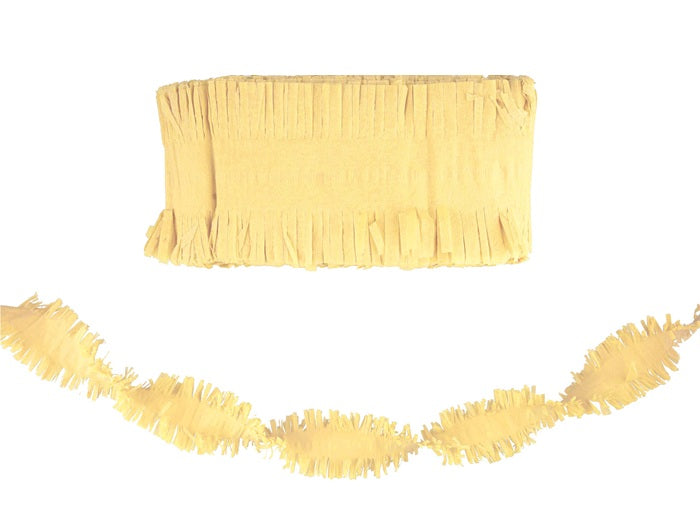 guirlande papier crépon jaune 10m
