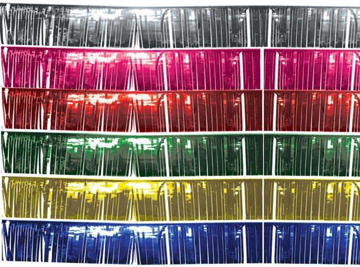 bordure de table guirlande à lamelles brillantes or 3x0.25m