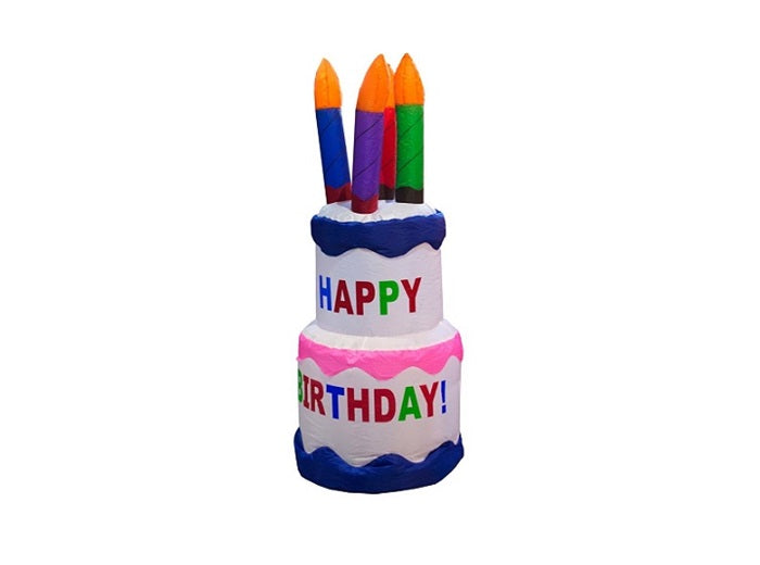gateau géant gonflable lumineux led''s happy birthday 1.25m