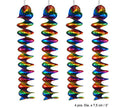 lot de 4 suspensions spirales en aluminium 60cm