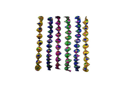 lot de 6 suspensions spirales en aluminium 60cm