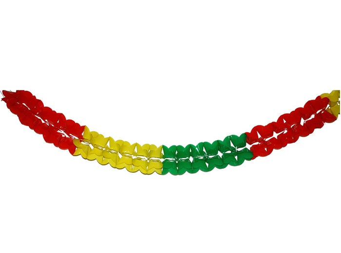 guirlande plastique rouge jaune vert 5m