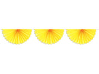 guirlande avec 7 éventails jaune 3m
