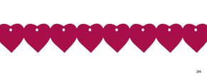 guirlande coeurs 3m rouge
