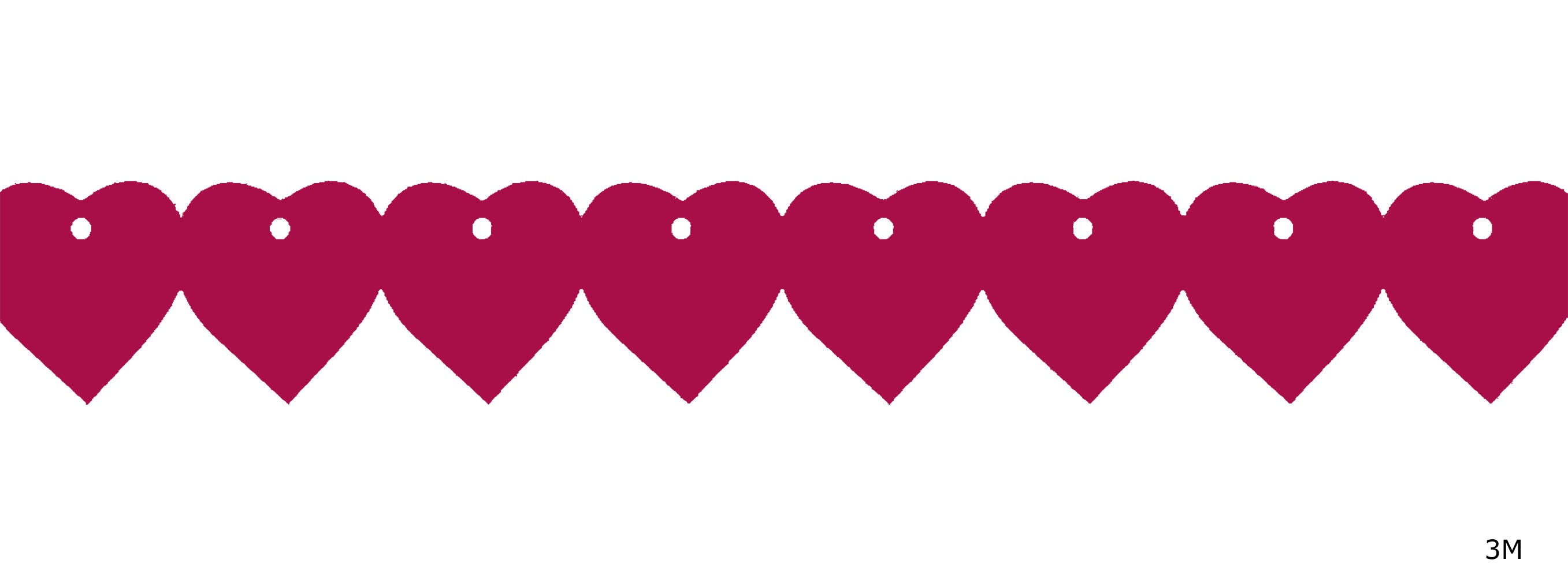 guirlande coeurs 3m rouge