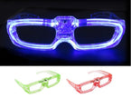 lunettes transparentes lumineuses led's rectangulaire bleu