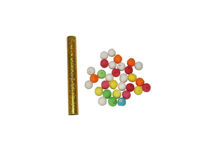 sachet avec 30 boules ouate & sarbacane or