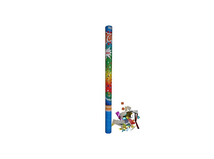 canon à confettis papier métallisé multicolore premium 80cm