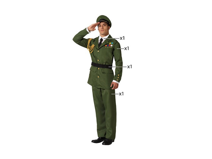 déguisement de militaire 4pcs homme