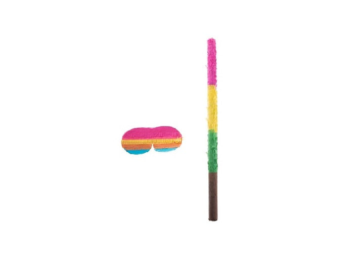 lot bâton frappeur + masque assortis pour pinata 50cm