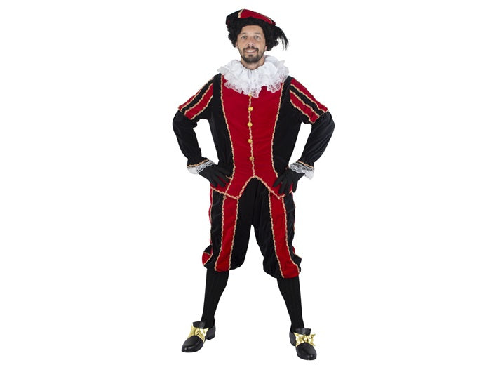 déguisement renaissance rouge noir adulte 4pcs l/xl