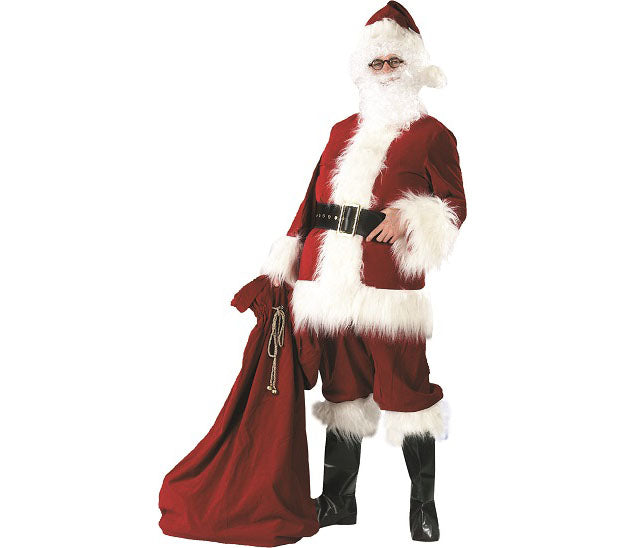 déguisement père noël rouge fonc homme