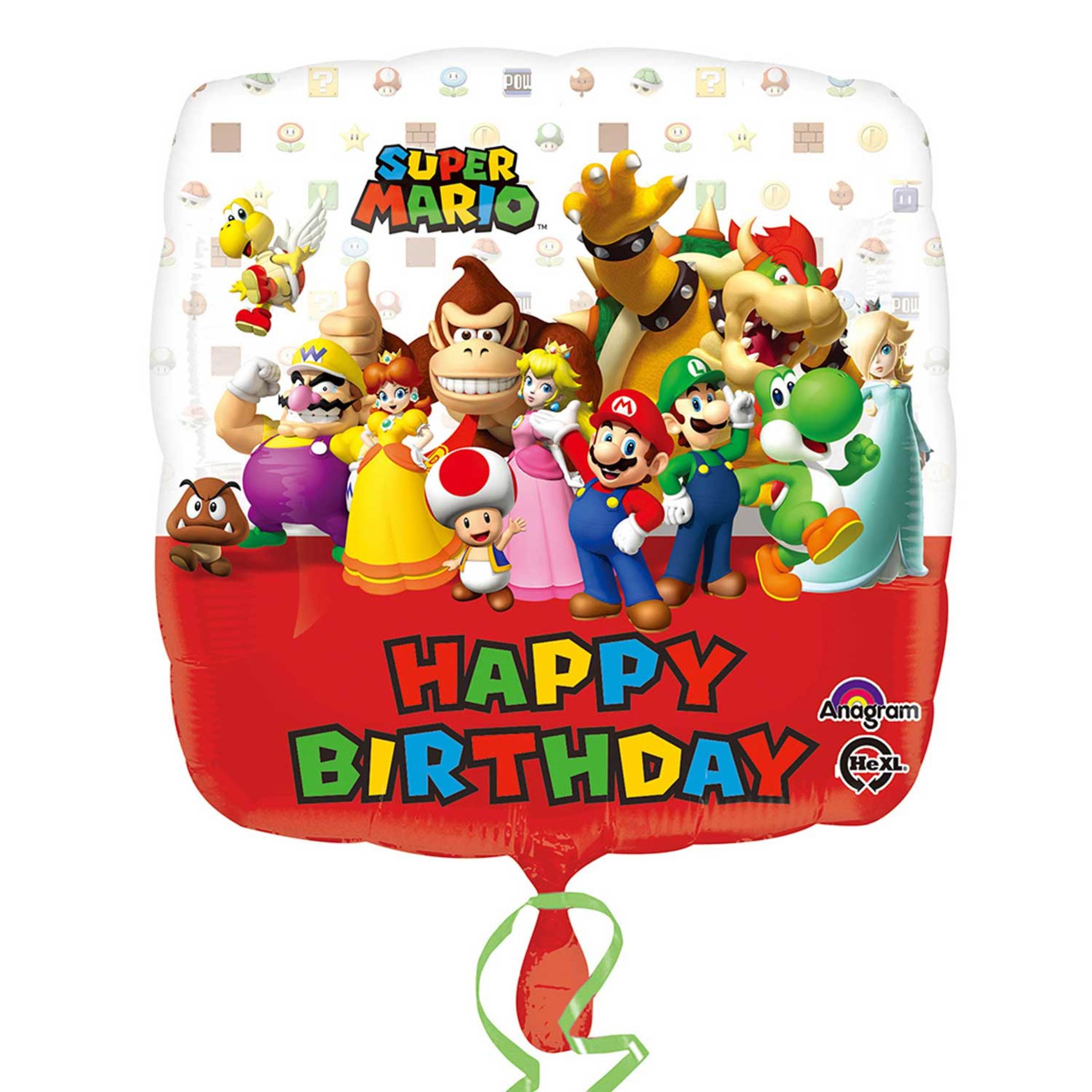 Ballon carré  personnages Super Mario Bros