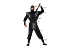 déguisement de ninja noir 9pcs homme