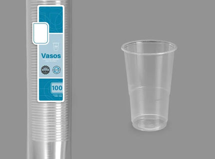 lot de 100 verres réutilisables transparents 25cl