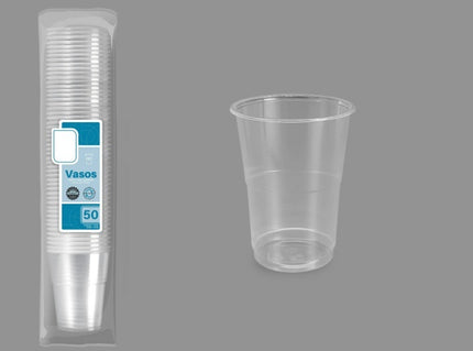 lot de 50 verres réutilisables transparents 50cl