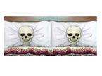 lot de 2 taies d''oreiller ou coussin squelettes 53x81cm