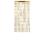 rideau de porte métallisé motifs étoiles or 2x1m