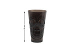 verre gobelet halloween noir motif crâne 15cm