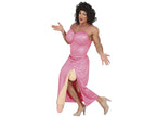 déguisement gag drag queen rose 2pcs homme