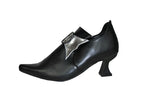 paire de chaussures à talon noir & argent pointure 42-43