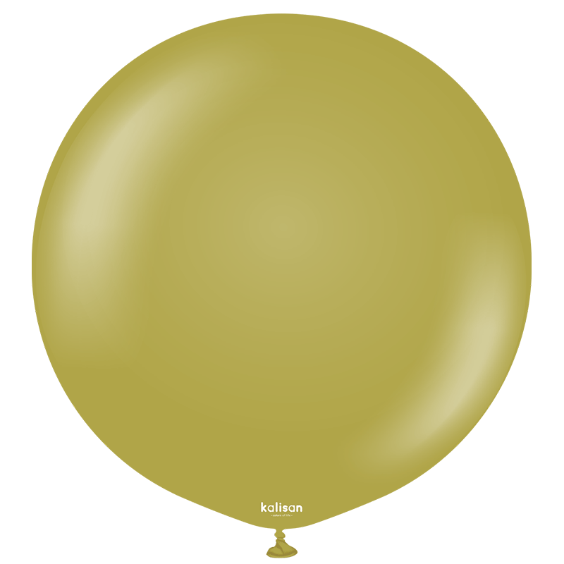 Ballons latex Kalisan Retro Olive, vert olive
