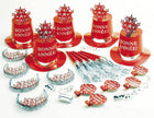 kit party bonne année rouge pour 10 personnes