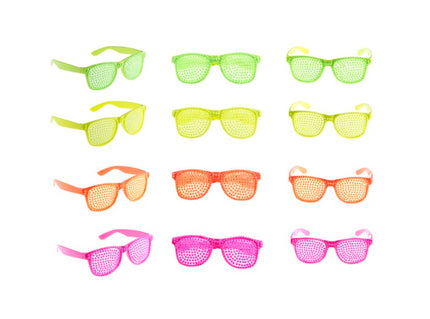 lunettes perles néon fluo rose