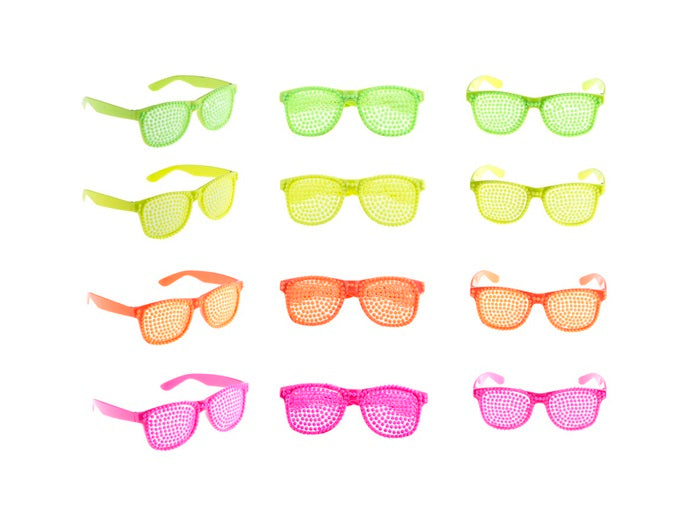 lunettes perles néon fluo orange