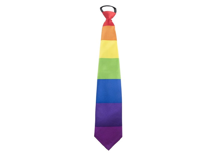cravate à motif rainbow arc en ciel 47cm