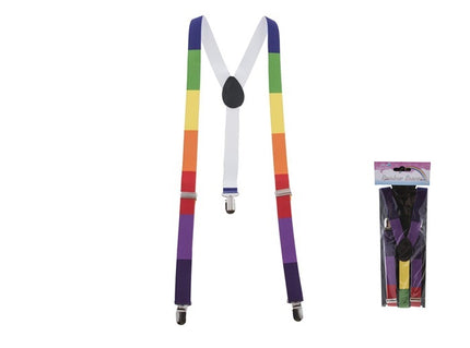 bretelles motif rainbow arc en ciel