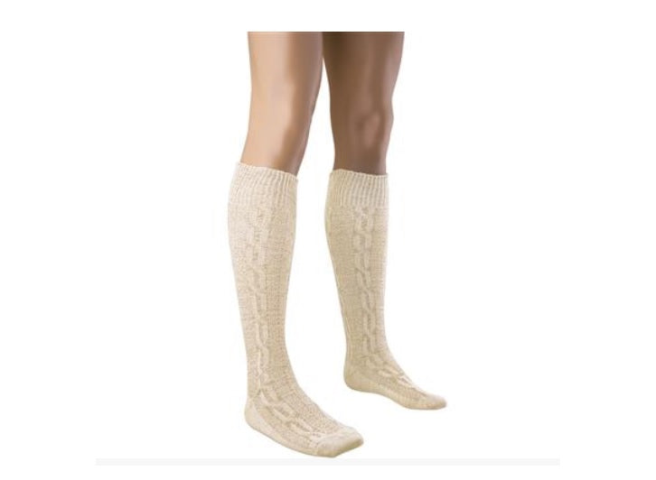 paire de chaussettes longue tyrol blanc creme