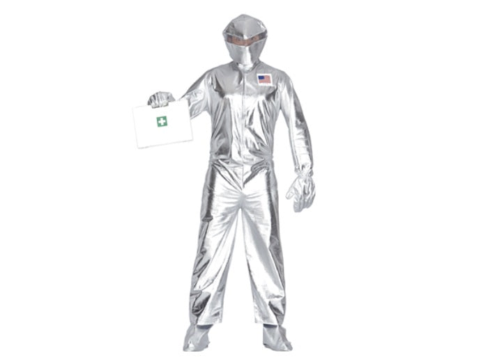 déguisement d'astronaute argent 6pcs homme