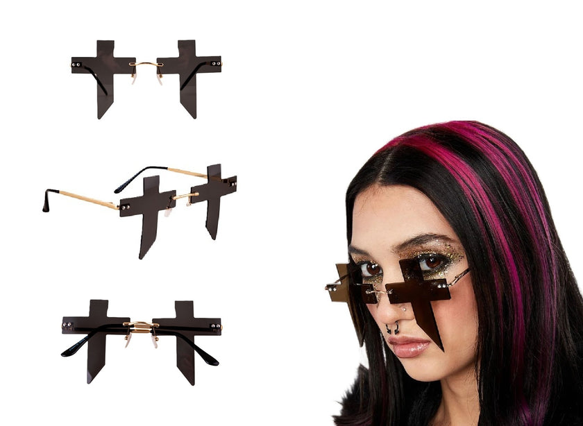 lunettes gag fantaisie crucifix adulte
