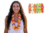 collier de fleurs épais tahiti hawaï multicolores 60mm mix