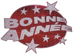 décoration murale bonne année rouge 50cm