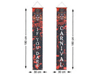 lot de 2 bannières halloween clown noir rouge 180x30cm