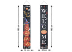 lot de 2 bannières halloween citrouilles noir 180x30cm