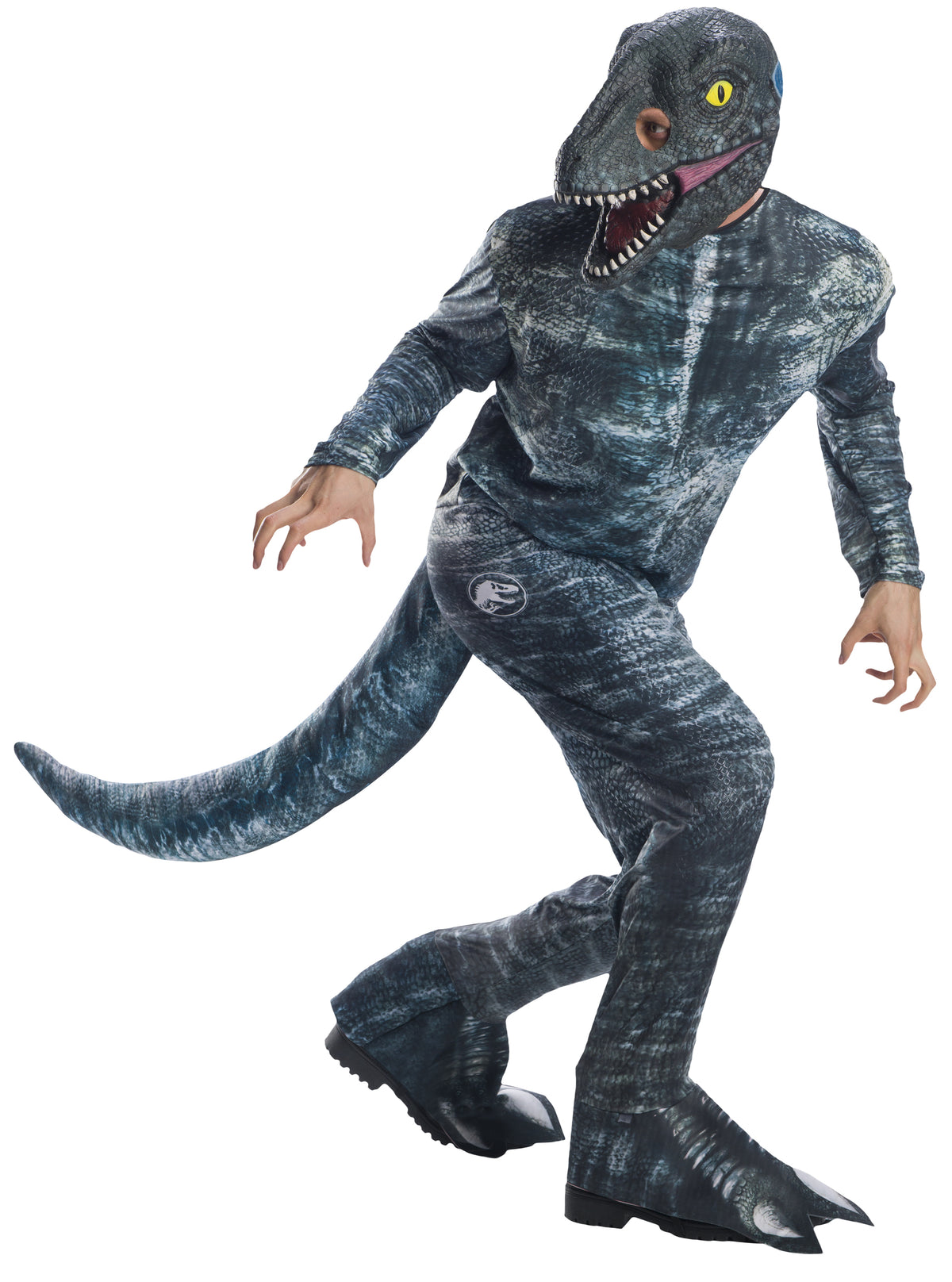 Déguisement dinosaure Vélociraptor Blue adulte - Jurassic World