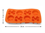 moule à biscuits halloween crânes et os 22x11cm
