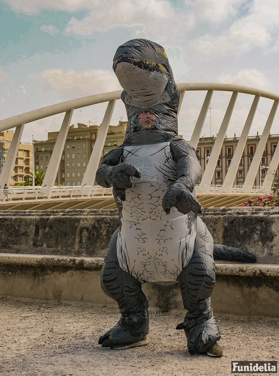 Déguisement dinosaure Vélociraptor Blue gonflable adulte - Jurassic World